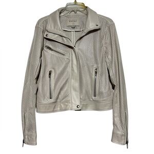 Anthropologie Blank NYC Imelda Vegan Leather Jacket Size‎ M Moto Perforated Fall